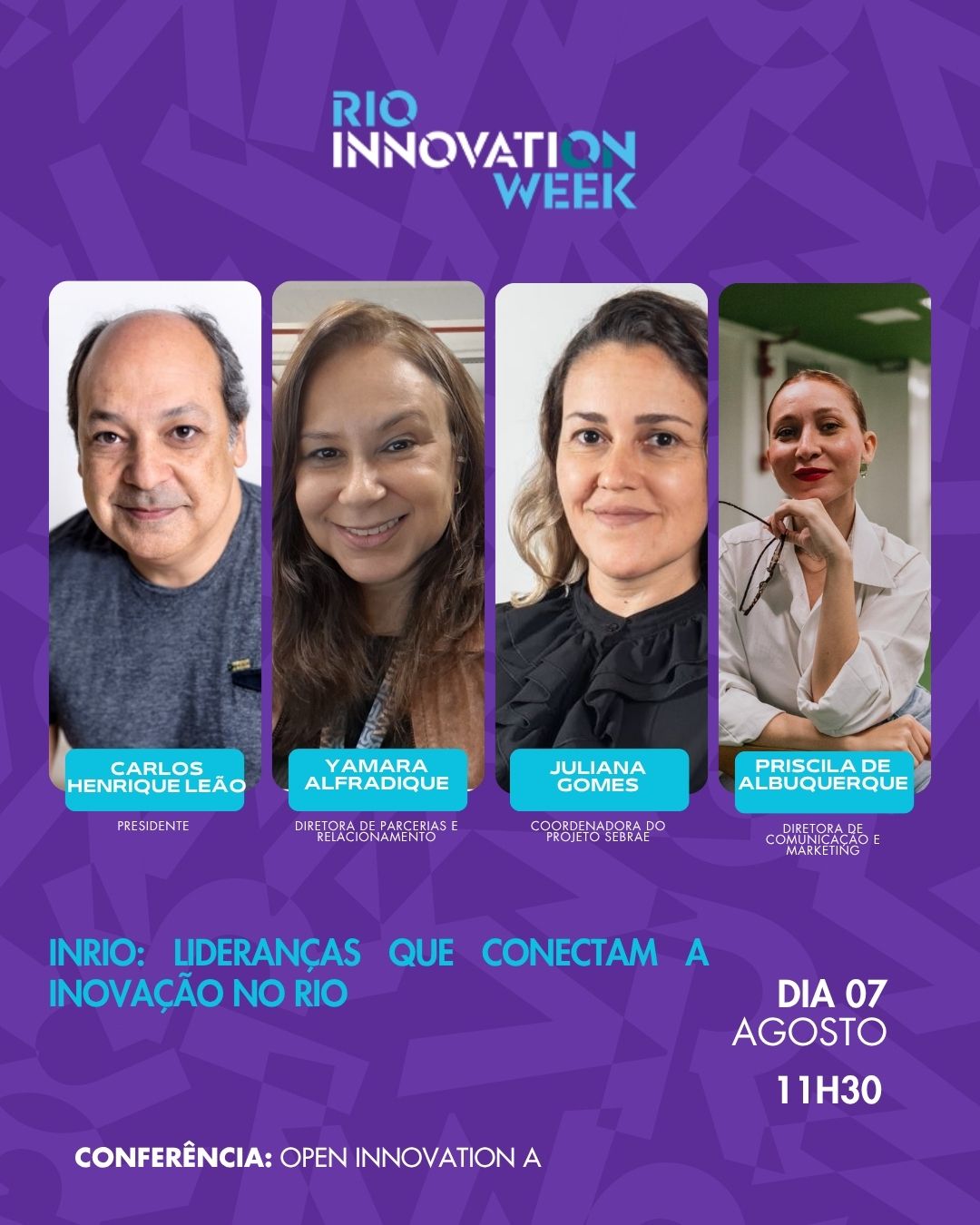 Agenda de participação do in.Rio na Rio Innovation Week 2026